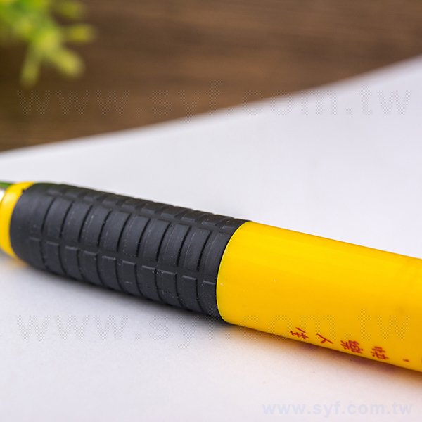 廣告環保筆-矽膠防滑筆管禮品-單色原子筆-採購批發贈品筆製作